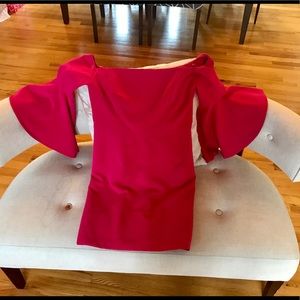 NY&Co flare sleeve fuchsia dress, Sz 4